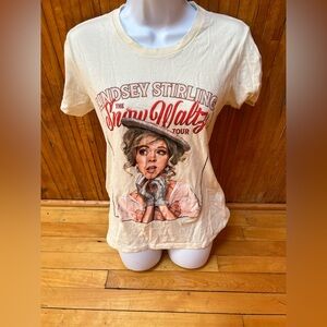 Lindsey Stirling Snow Waltz Tour Band Music Tee Cream T-Shirt